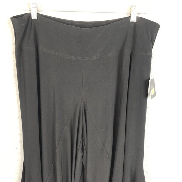 John Mark Pants Womens XL Black Slinky Travel Knit Mod Asymetric Stretch NEW - Picture 2 of 16